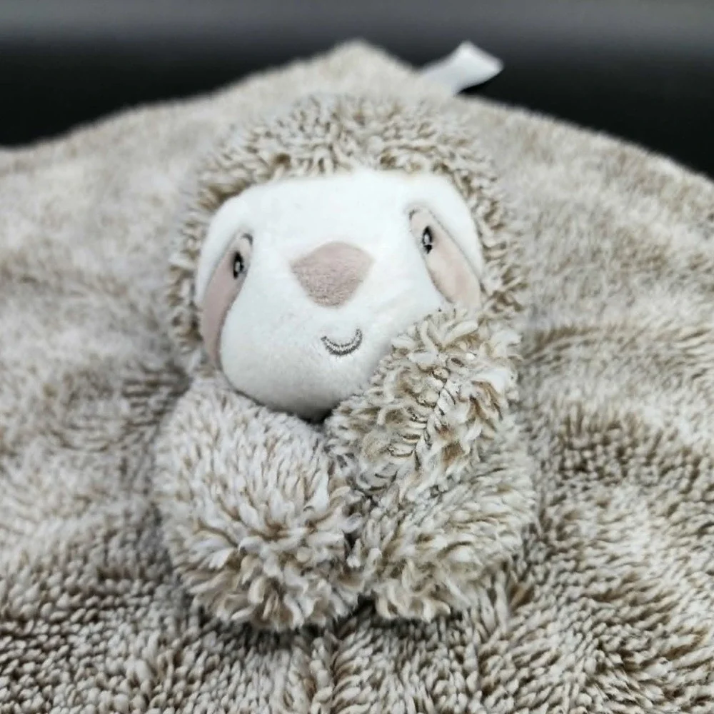 Carter's Sloth‎ Security Blanket Tan Cream Lovey Snuggler Plush 25063 Baby Toy